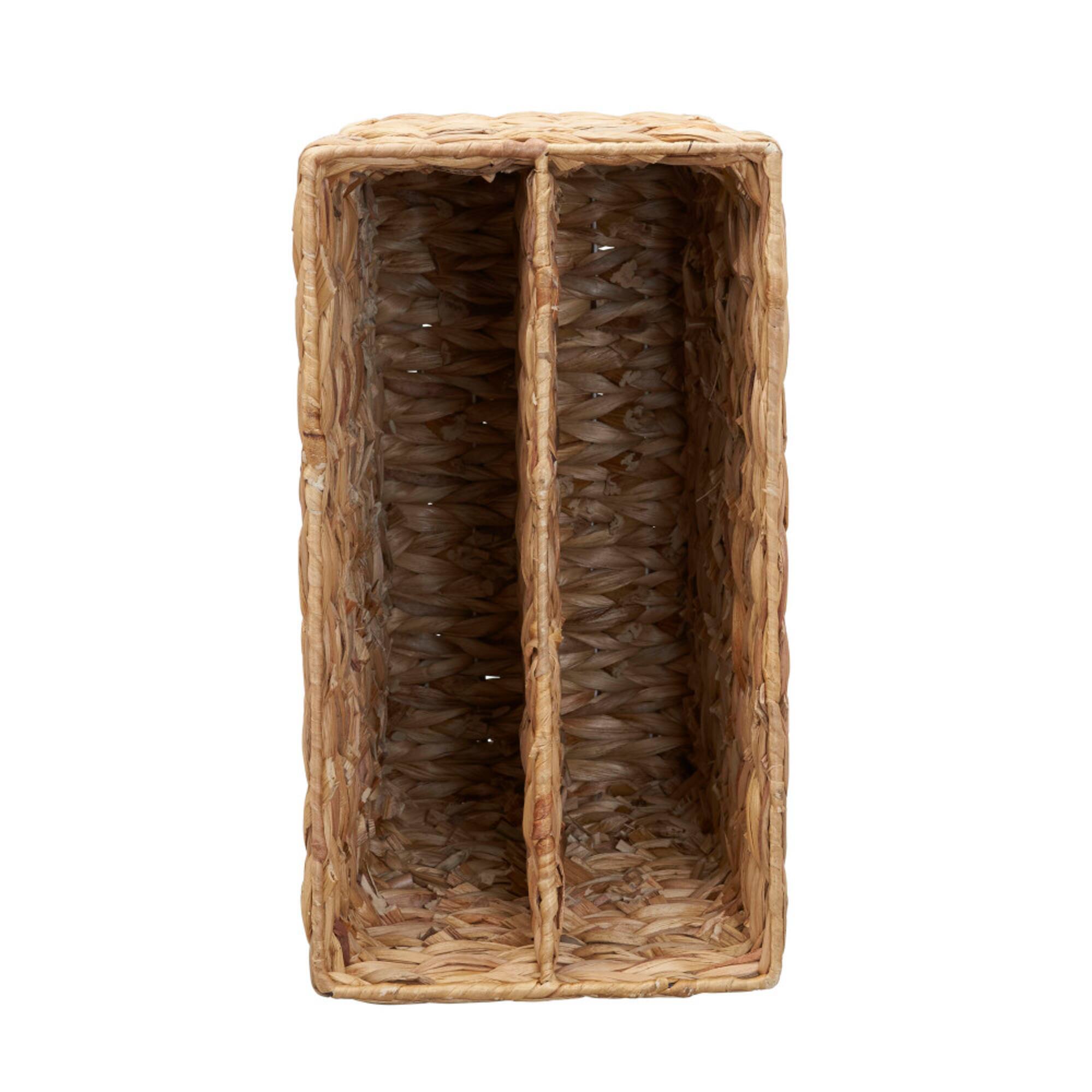 Household Essentials 17" Hyacinth Wide Side by Side Magazine Rack